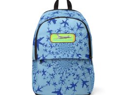 Première Classe, Blue Winter Jet Pattern Backpack