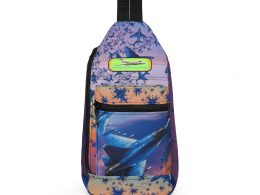 Première Classe, Travel-Style Crossbody with Sky & Stars Print