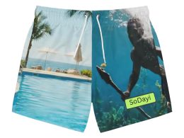 SoDayi Tropical Poolside Swim Trunks