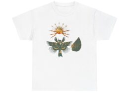 Sunrise Totem T-Shirt — Vintage Egyptian Falcon & Solar Motif Tee