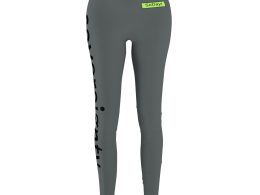 SoDayi, "Sovereignty" Vertical Script Leggings | Grey Casual Leggings