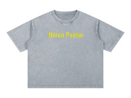 Héron Pantin, Mineral Wash Boxy Cotton T-Shirt