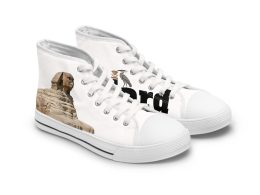 Hilliard, High Top Sneakers — Vintage Sphinx Graphic Women's Canvas Shoes