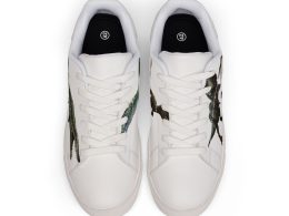 Bailey, Men's Low-Top Leather Sneakers — Retro Dinosaur Graphic Casual Shoes