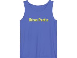 Héron Pantin, Tank Top — Minimal French Text Graphic Tank