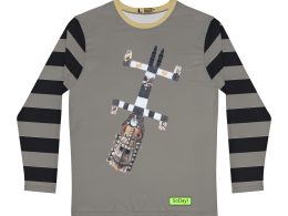 SoDayi, "Historic Kanaga" Striped Sleeve Long Sleeve Shirt