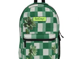 SoDayi, Green Checkered Clover Backpack