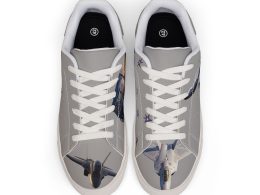Bailey, Low-Top Sneakers — Jet Fighter Graphic Leather Trainers