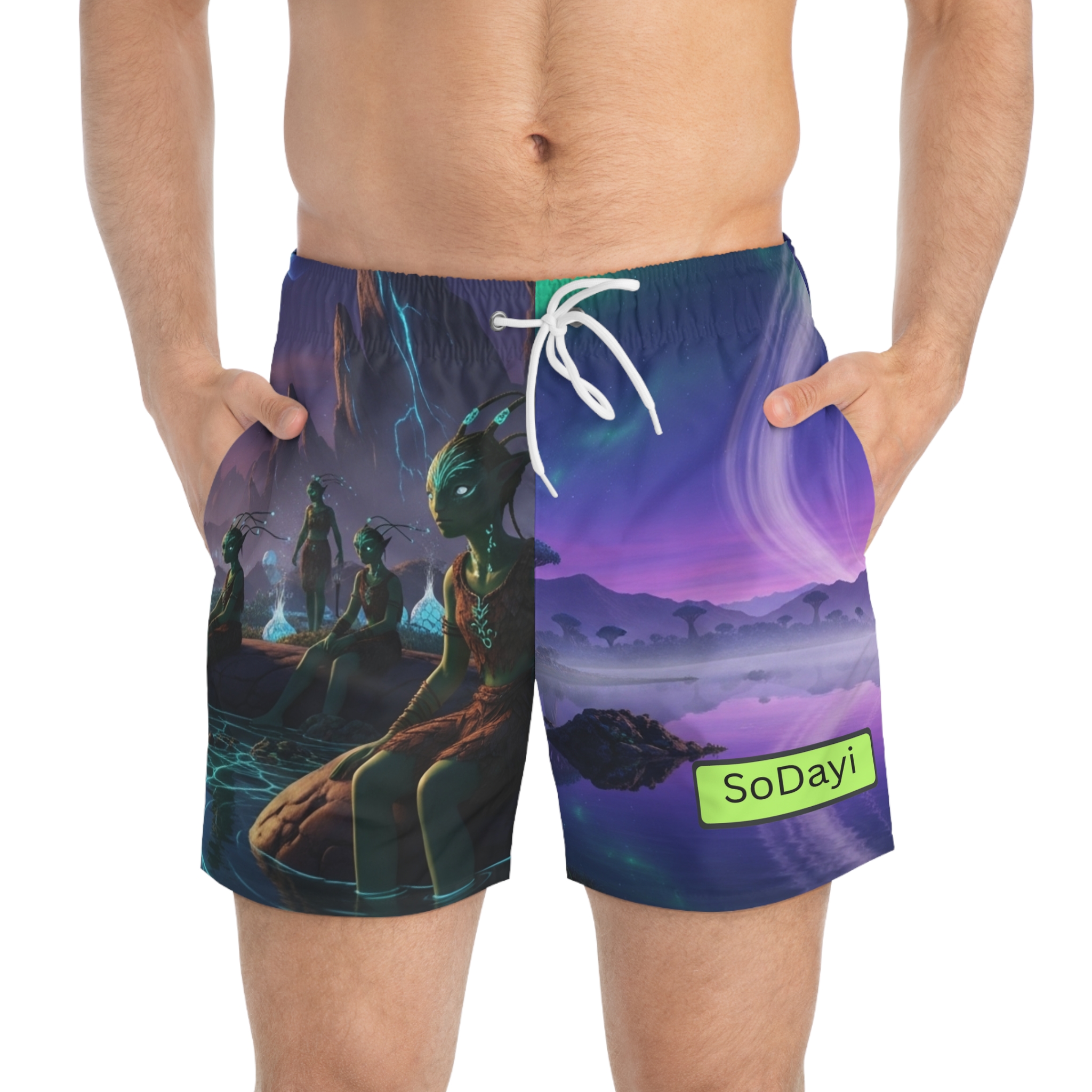 SoDayi, Neon Sci‑Fi Landscape All‑Over Print - Image 3
