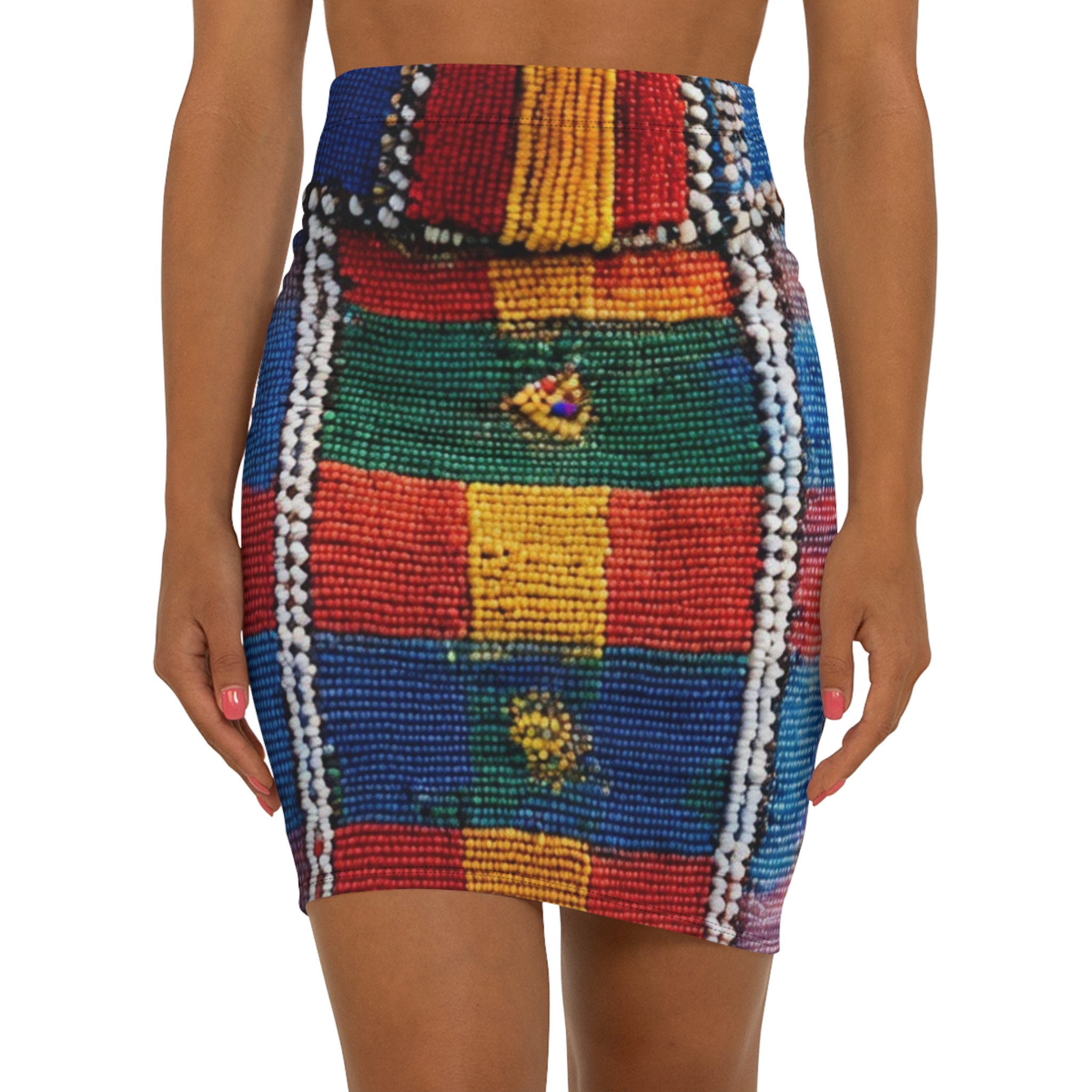 SoDayi, Ethnic Pattern Mid-Rise Pencil Skirt