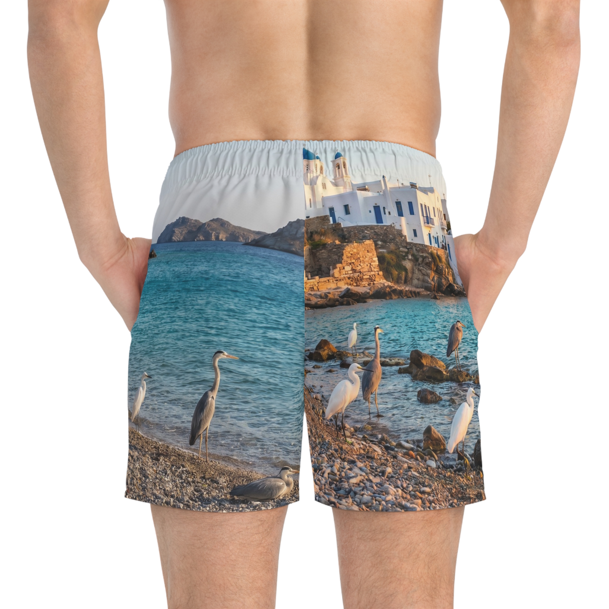 Héron Pantin, Beach Scene Swim Trunks - Image 5
