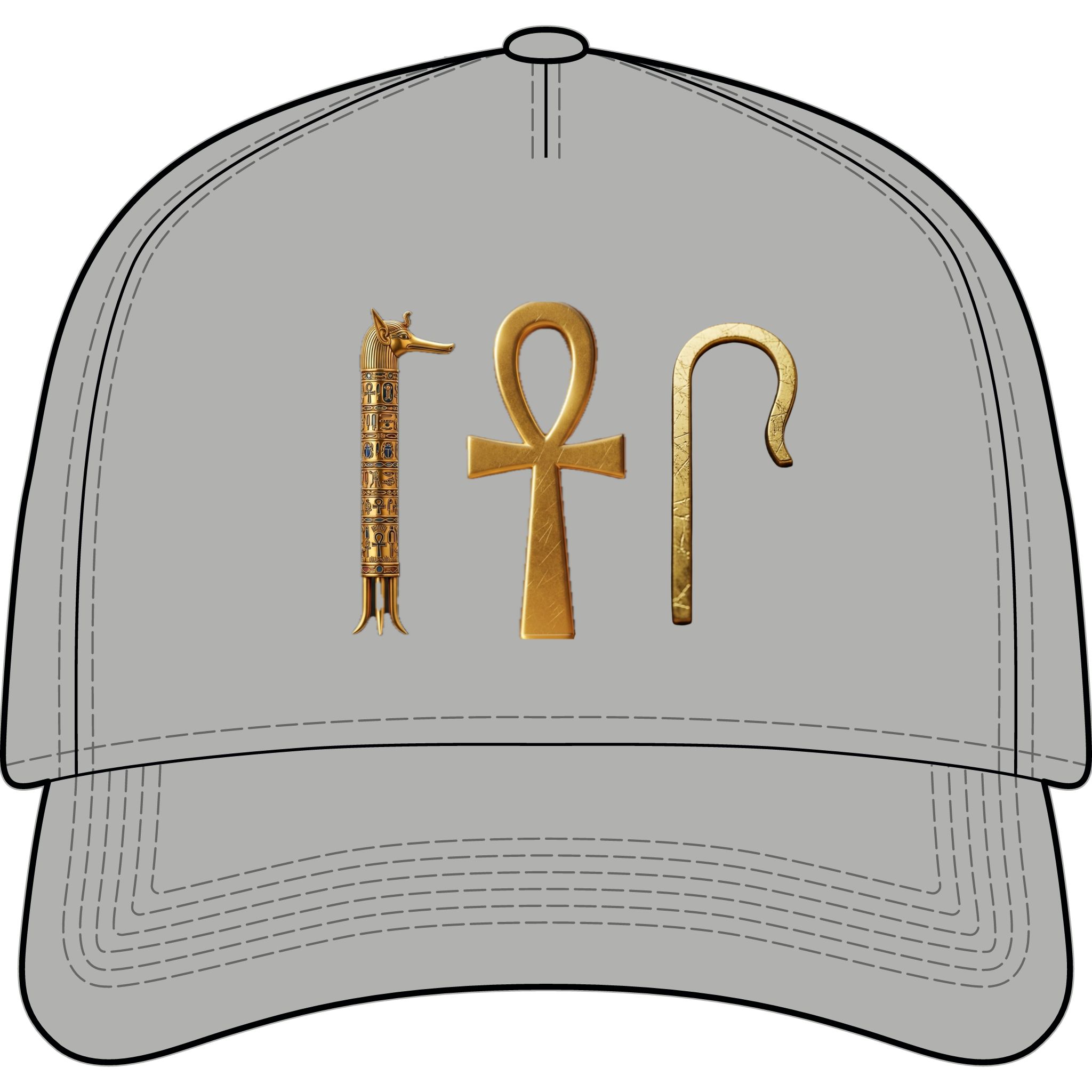 Egyptian Ankh & Symbols Cap — Gold Hieroglyphic Baseball Hat - Image 3
