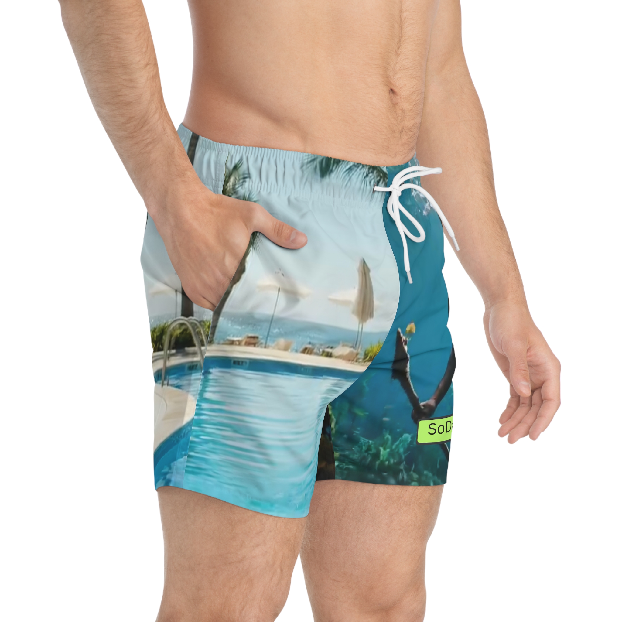 SoDayi Tropical Poolside Swim Trunks - Image 4