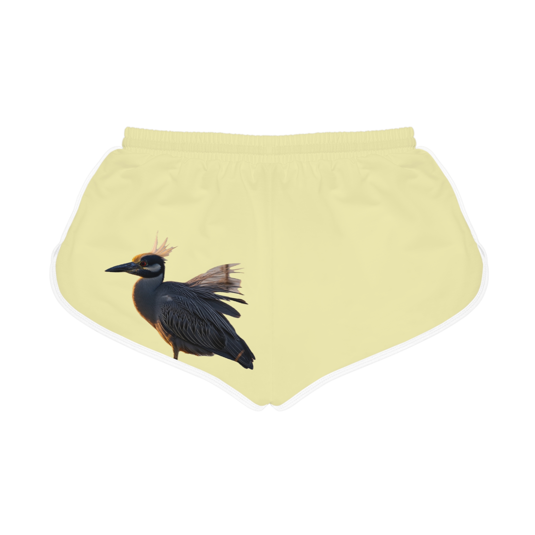 Héron Pantin, Women's Relaxed Shorts — Tropical Heron Graphic - Image 2
