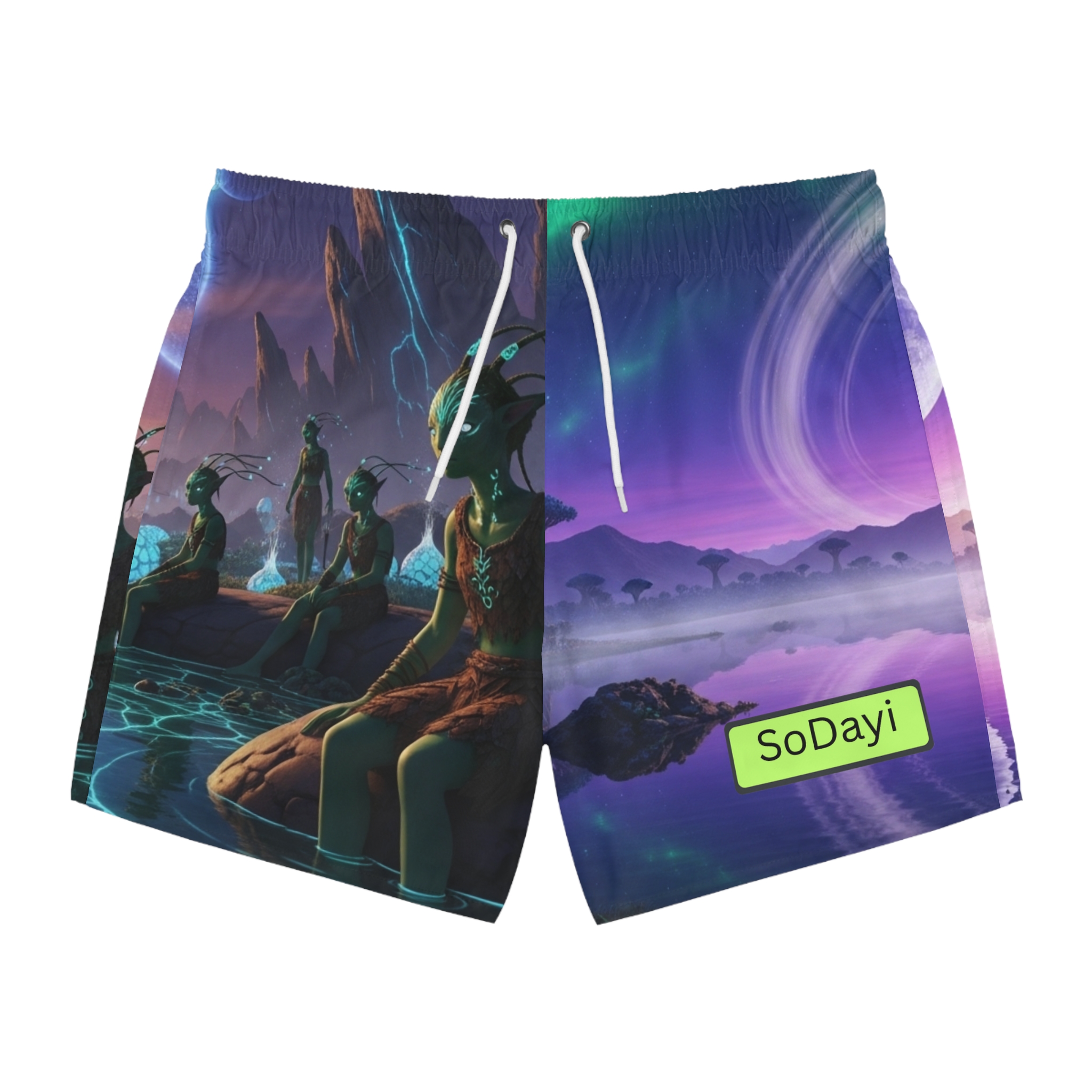 SoDayi, Neon Sci‑Fi Landscape All‑Over Print