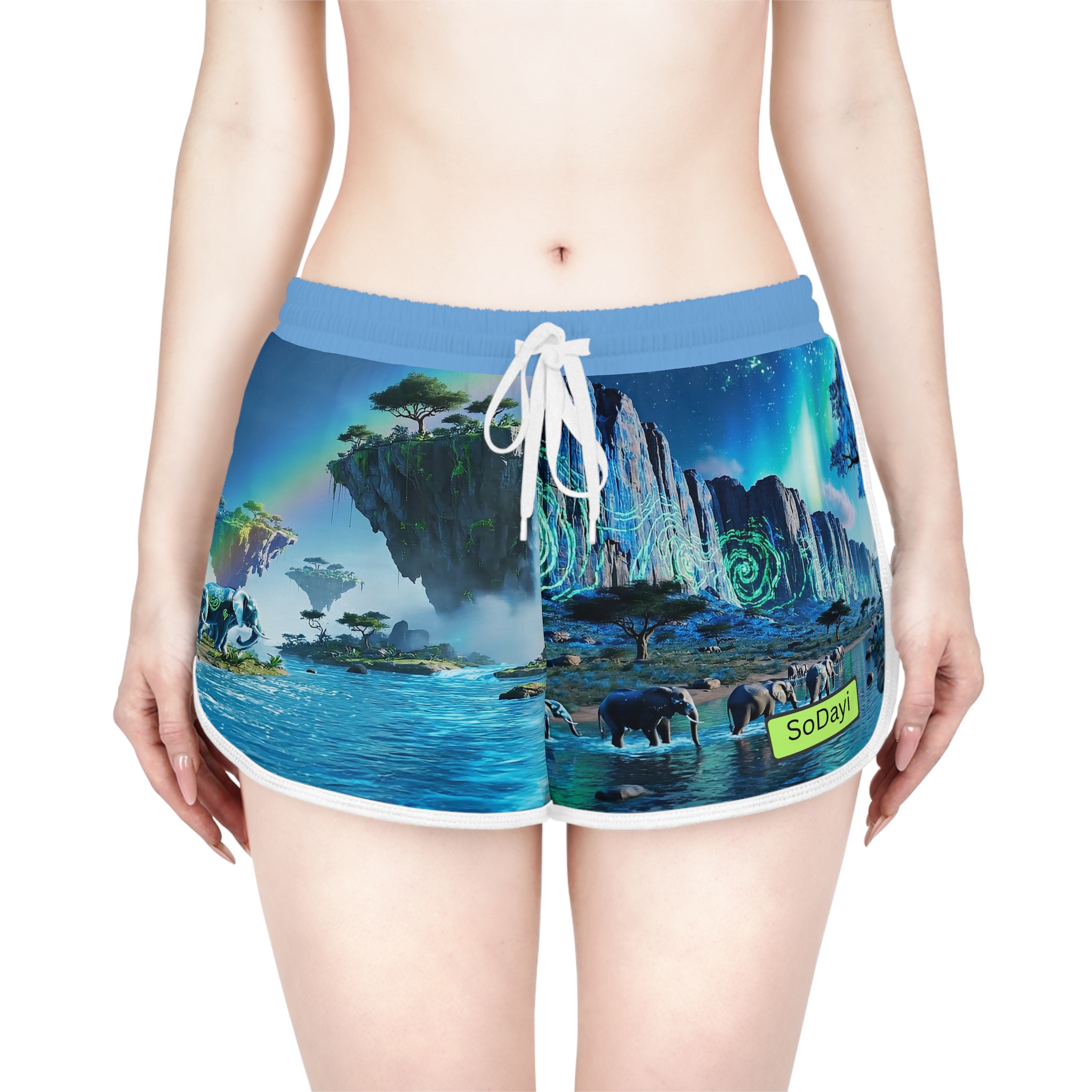SoDayi, Women's Tropical Safari Relaxed Shorts - Image 3