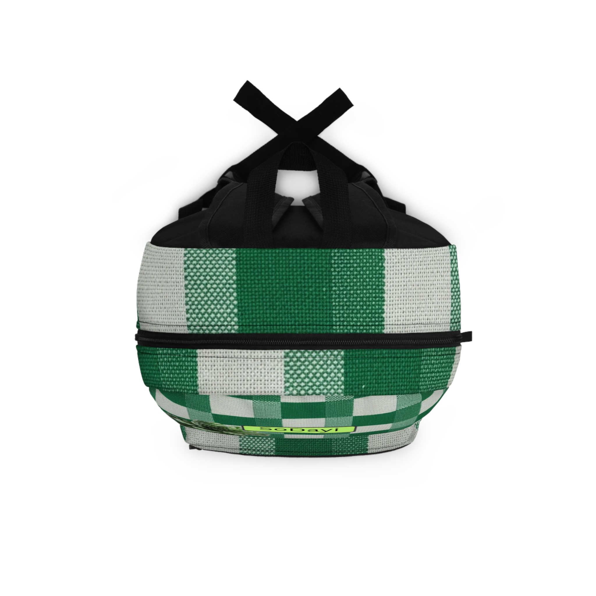 SoDayi, Green Checkered Clover Backpack - Image 4