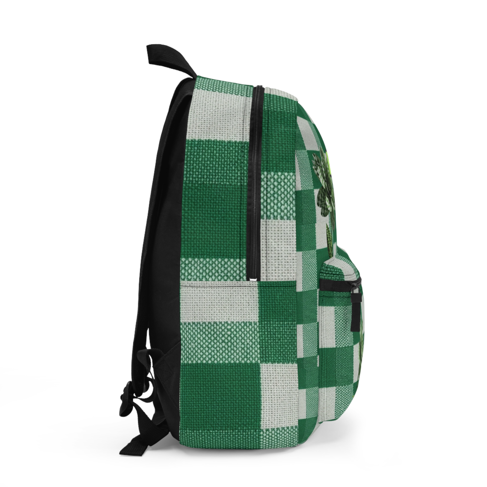 SoDayi, Green Checkered Clover Backpack - Image 2