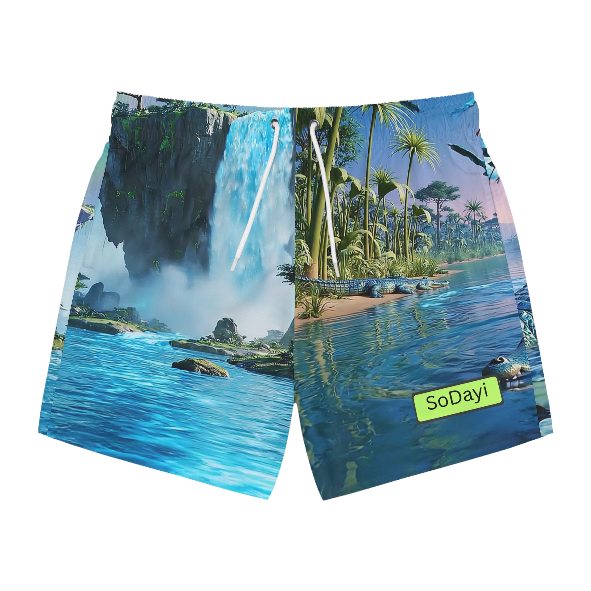 SoDayi, Tropical Waterfall Swim Trunks