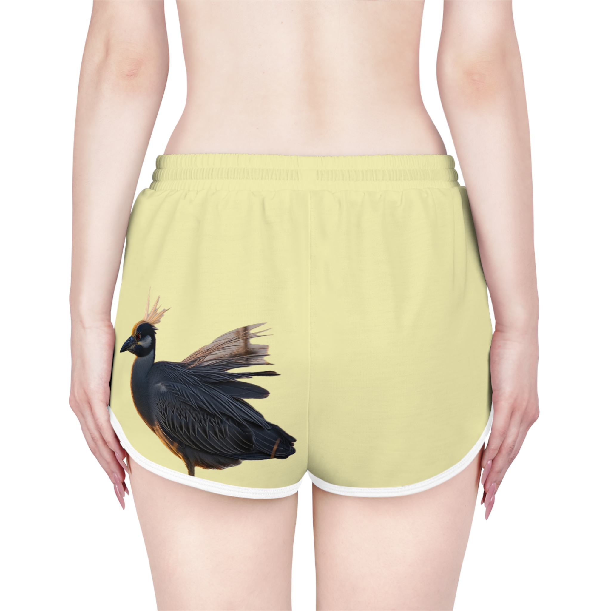Héron Pantin, Women's Relaxed Shorts — Tropical Heron Graphic - Image 4