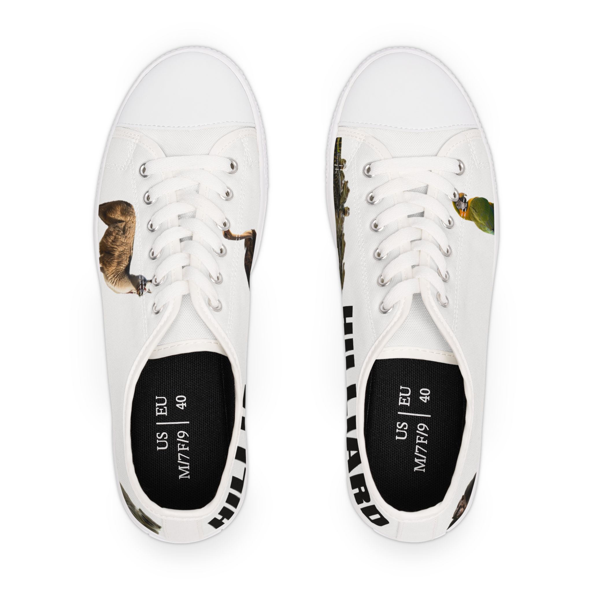 Hilliard, Graphic Women's Low Top Sneakers - Image 6