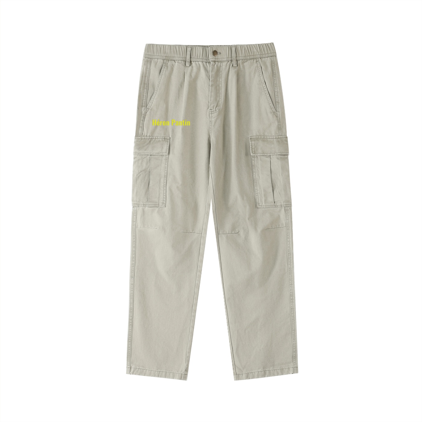 Héron Pantin, Wavy Cotton Elastic-Waist Cargo Pants