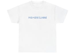 Premiere Classe Tee — Minimal Logo Front & Island Aerial Back Cotton T-Shirt