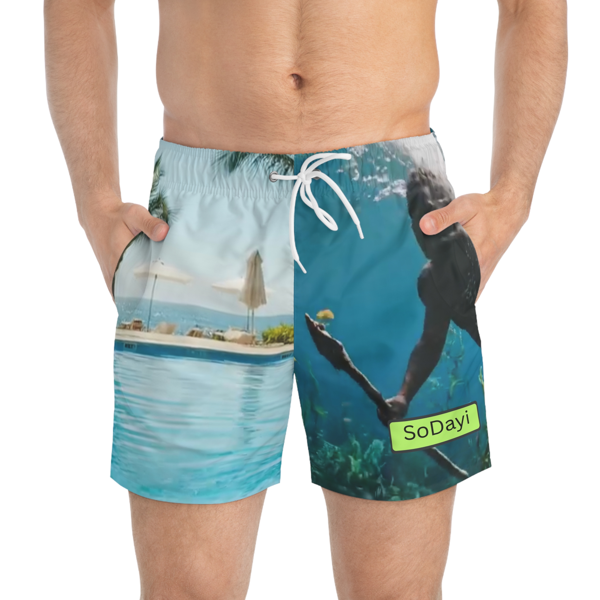 SoDayi Tropical Poolside Swim Trunks - Image 3