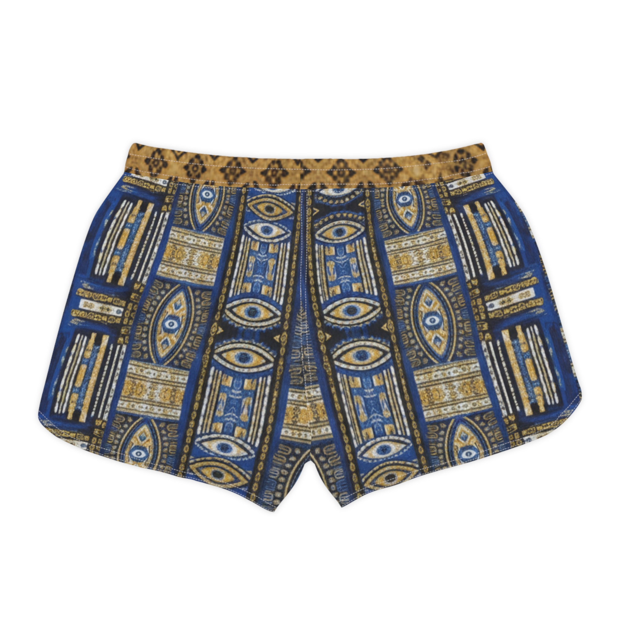 SoDayi, Blue Gold Women's Casual Shorts - Image 2