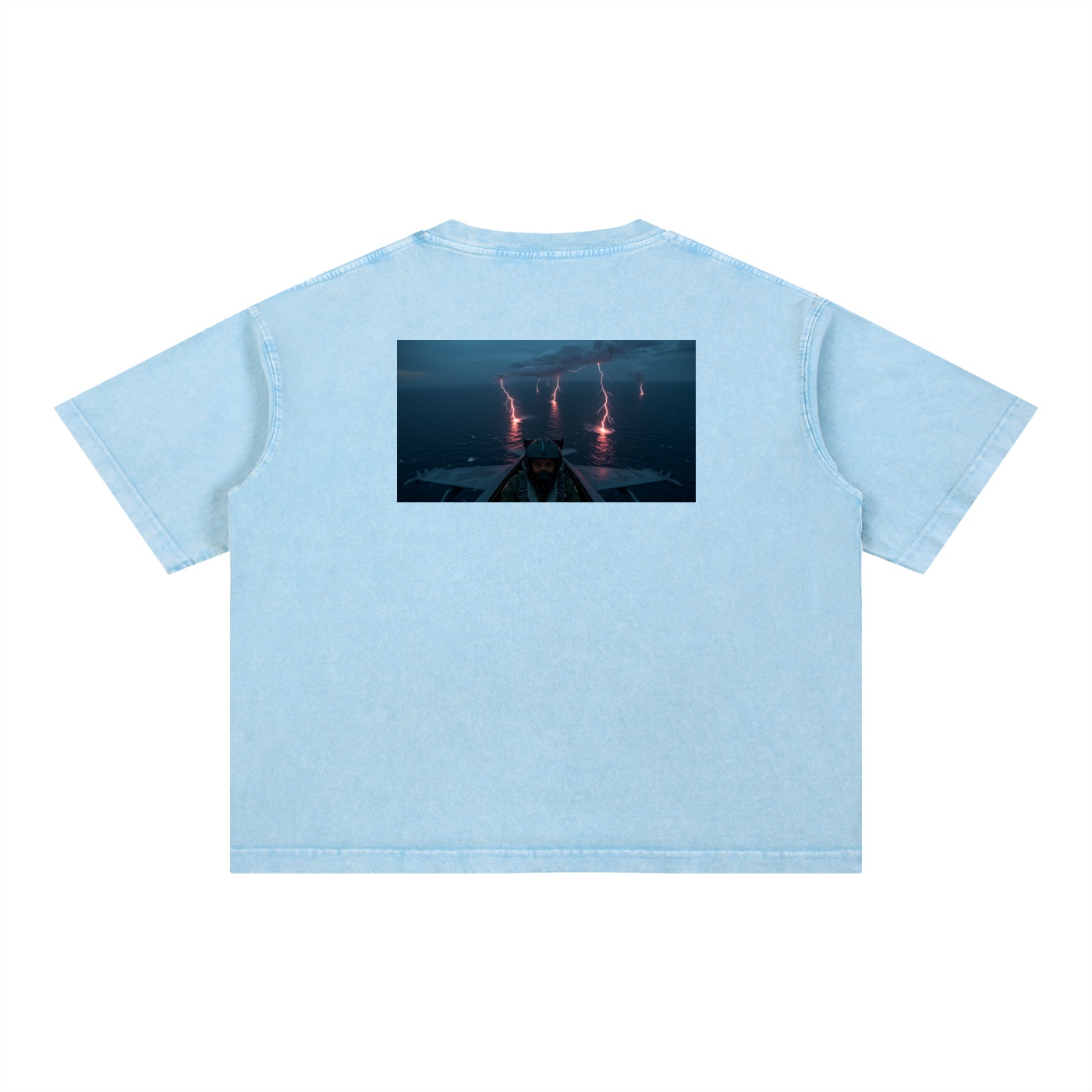 Mineral Wash Boxy Cotton T-Shirt - Image 2