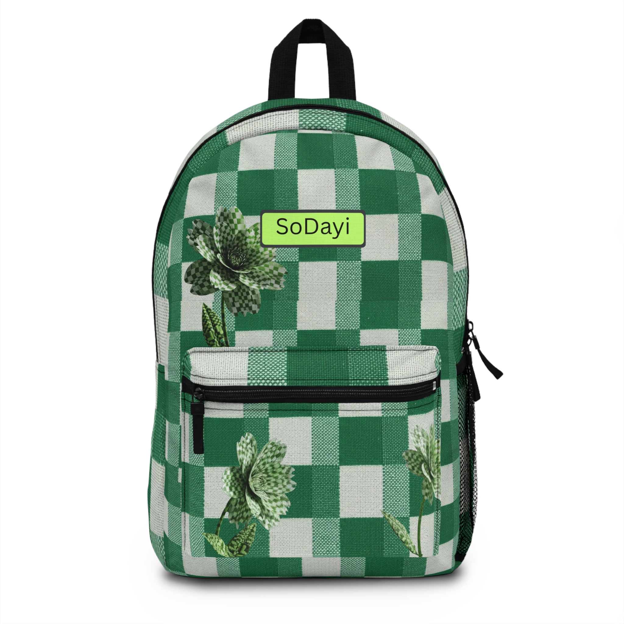 SoDayi, Green Checkered Clover Backpack