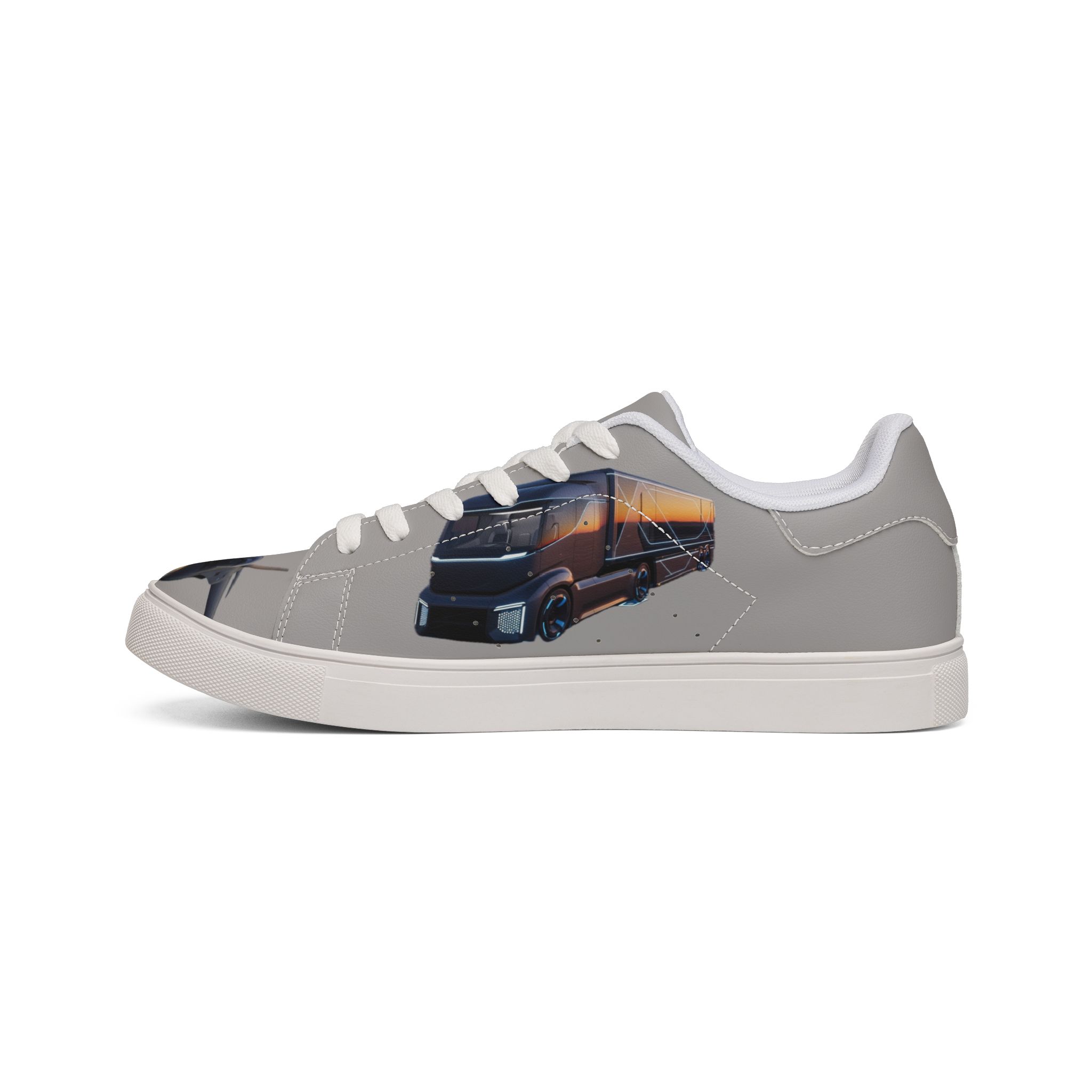 Bailey, Low-Top Sneakers — Jet Fighter Graphic Leather Trainers - Image 4
