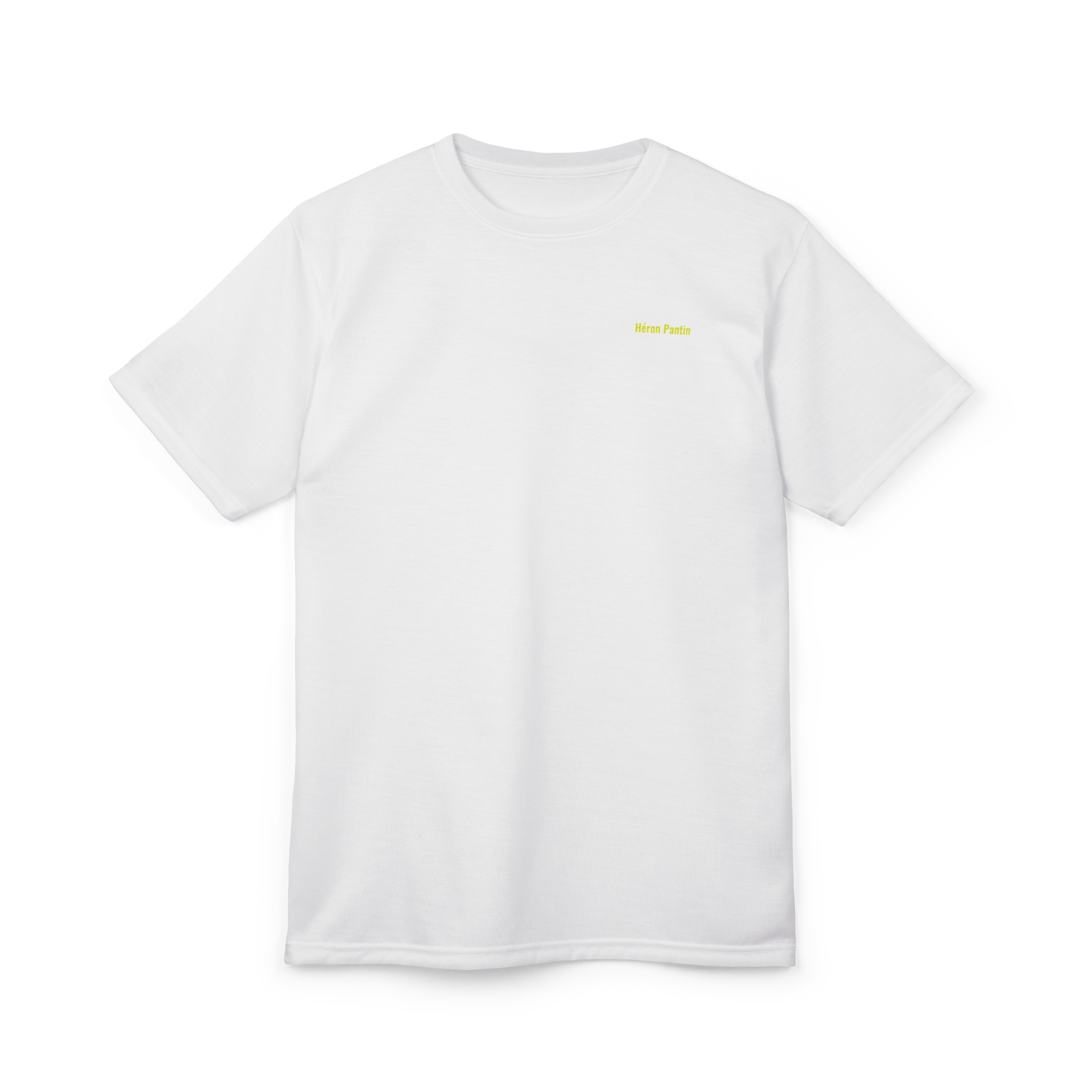 Héron Pantin, Minimalist Chest Text Tee - Image 2