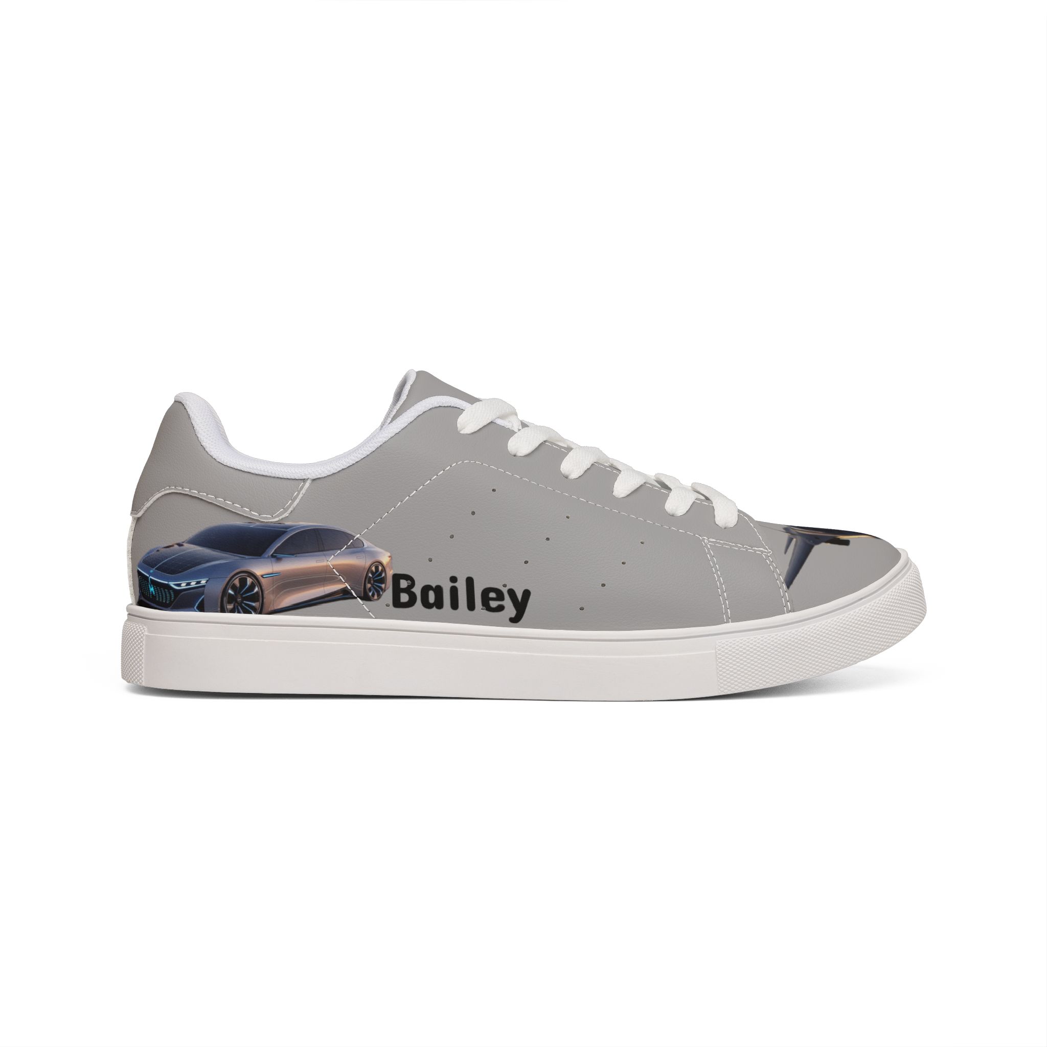 Bailey, Low-Top Sneakers — Jet Fighter Graphic Leather Trainers - Image 5