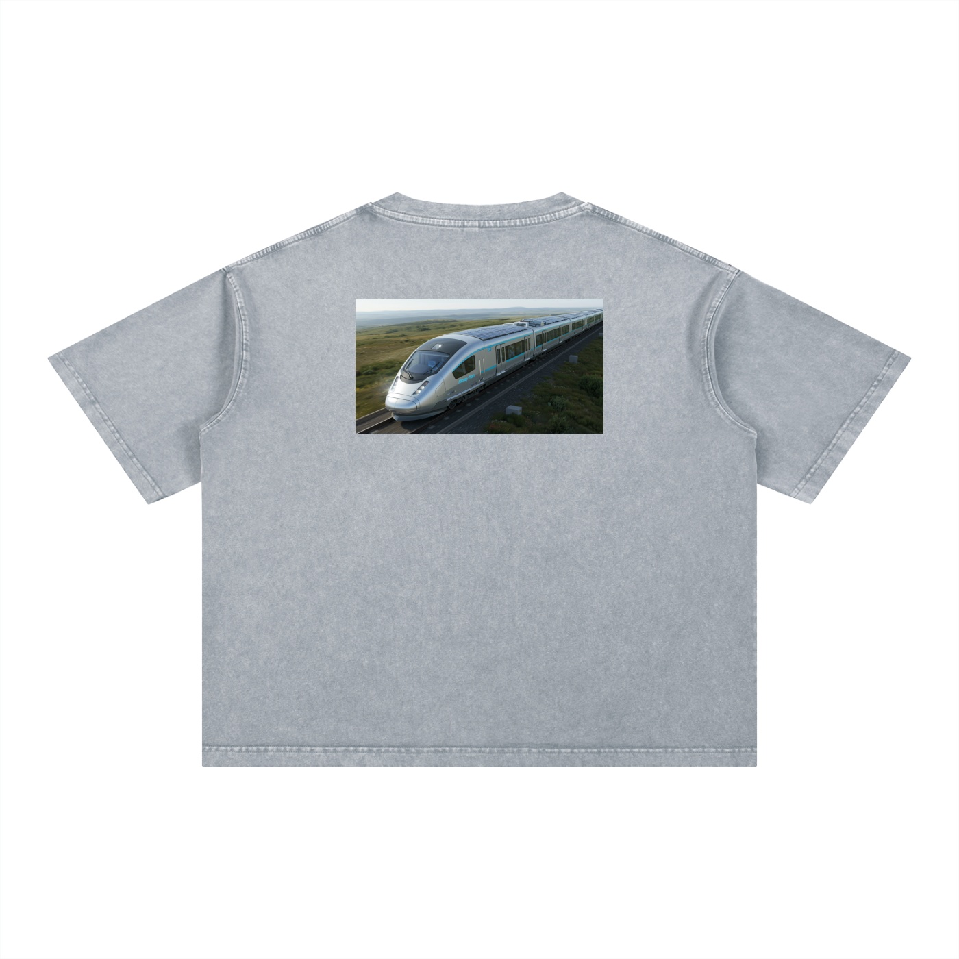 Mineral Wash Boxy Cotton T-Shirt - Image 2