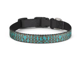 Héron Pantin, Teal Mosaic Clip-On Pet Collar — Adjustable Dog & Cat Collar