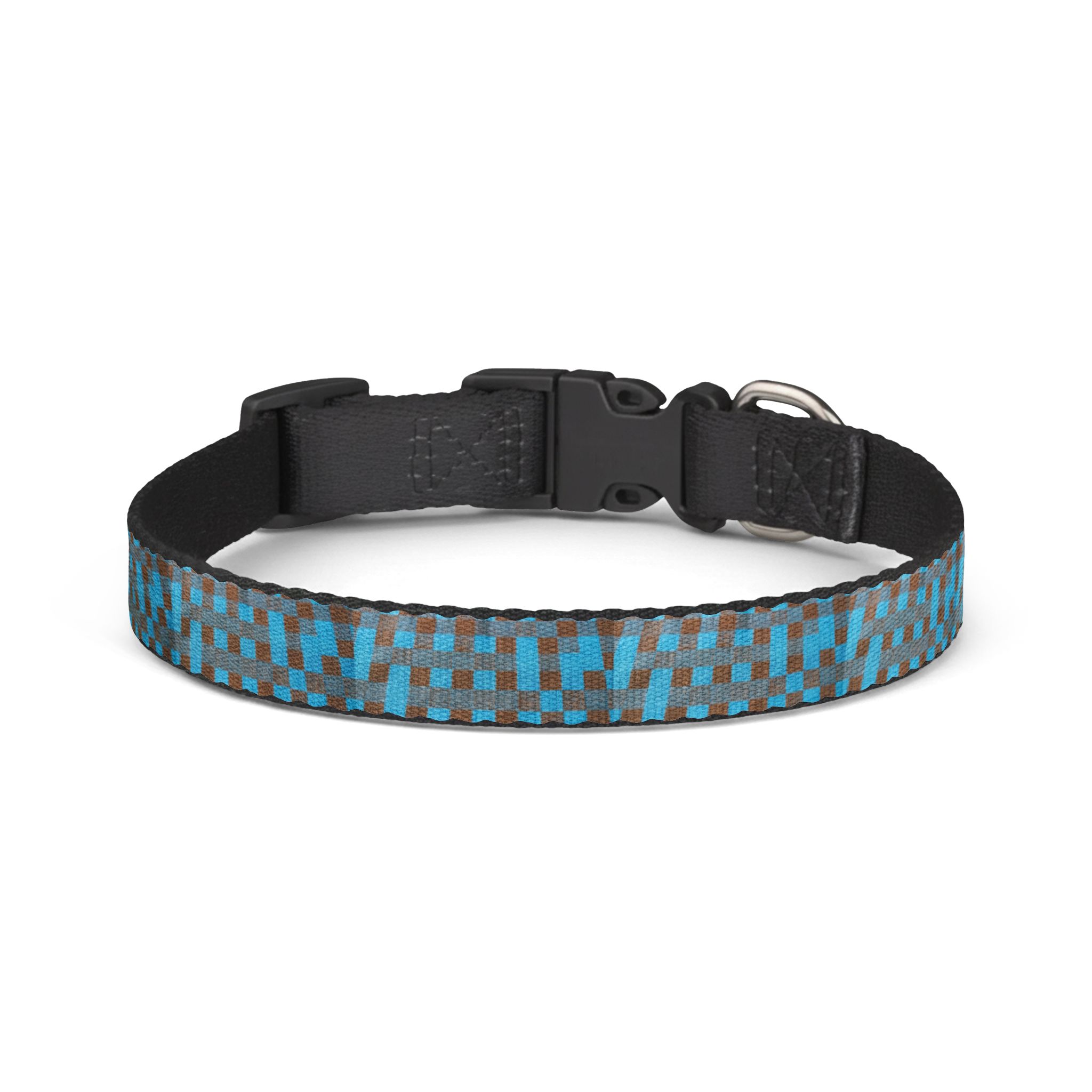 Héron Pantin, Blue Checkered Clip-On Pet Collar