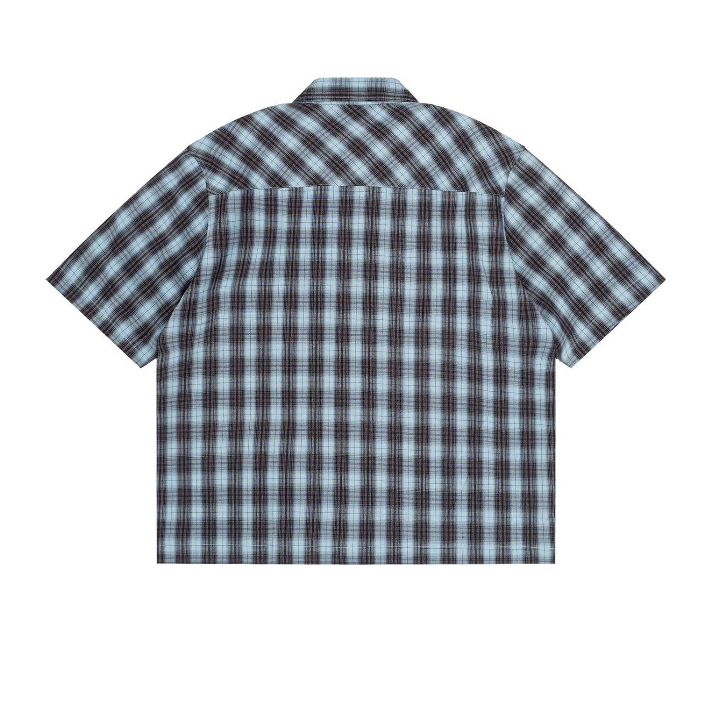 Héron Pantin, Unisex Boxy Plaid Short Sleeve Shirt - Image 2