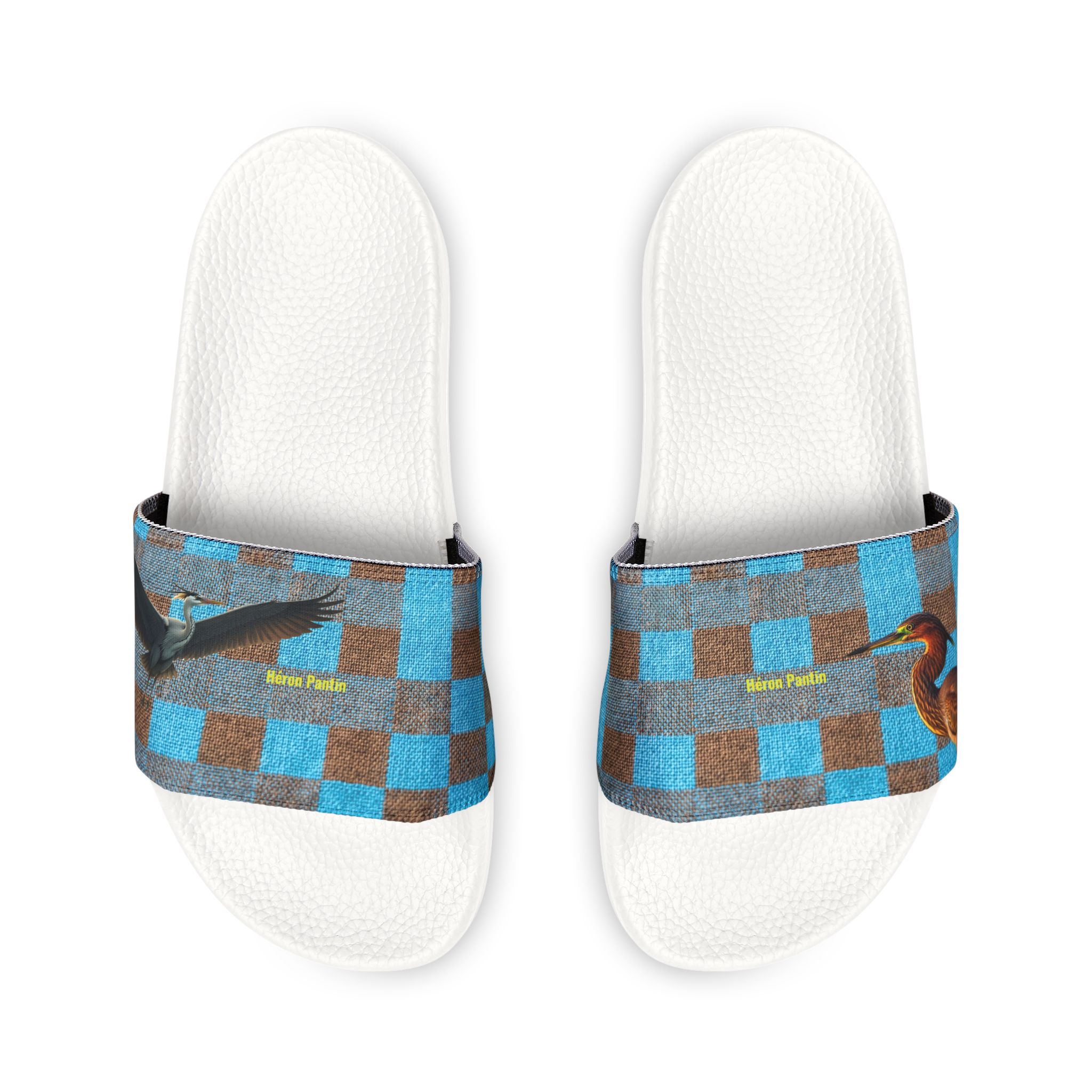 Héron Pantin, Men's Checkered Slide Sandals - Image 3