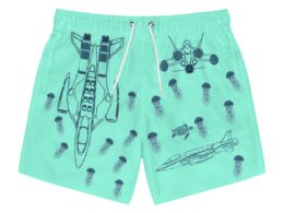 Aquila Azul Men's Illustration Beach Shorts