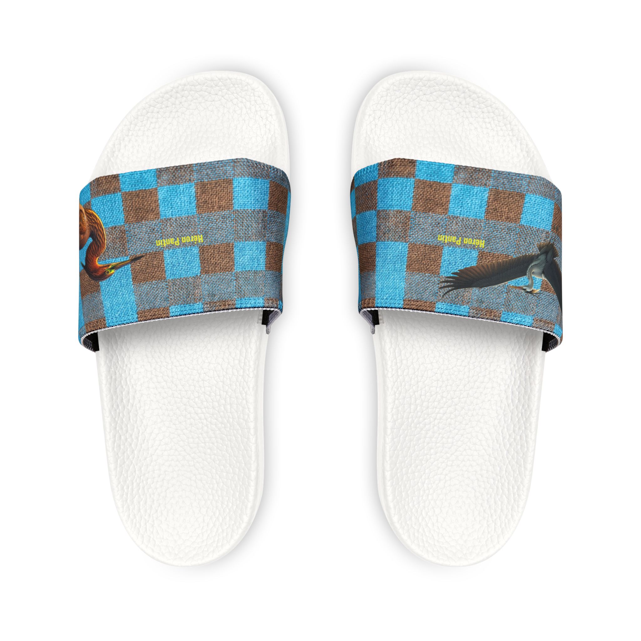 Héron Pantin, Men's Checkered Slide Sandals - Image 2