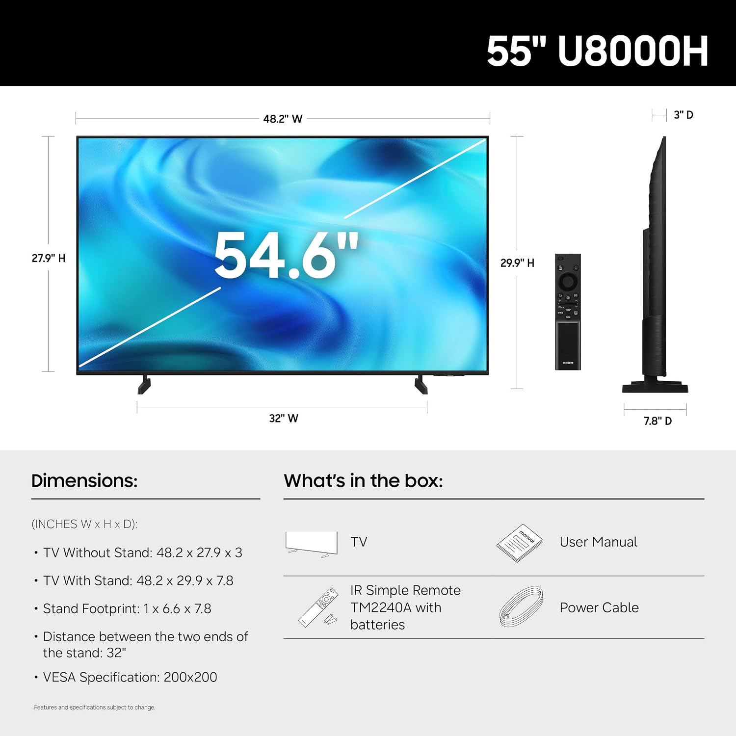 Samsung 55-Inch 4K TV - Image 3