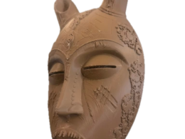 Futurist African Mask 9"x5" Inches