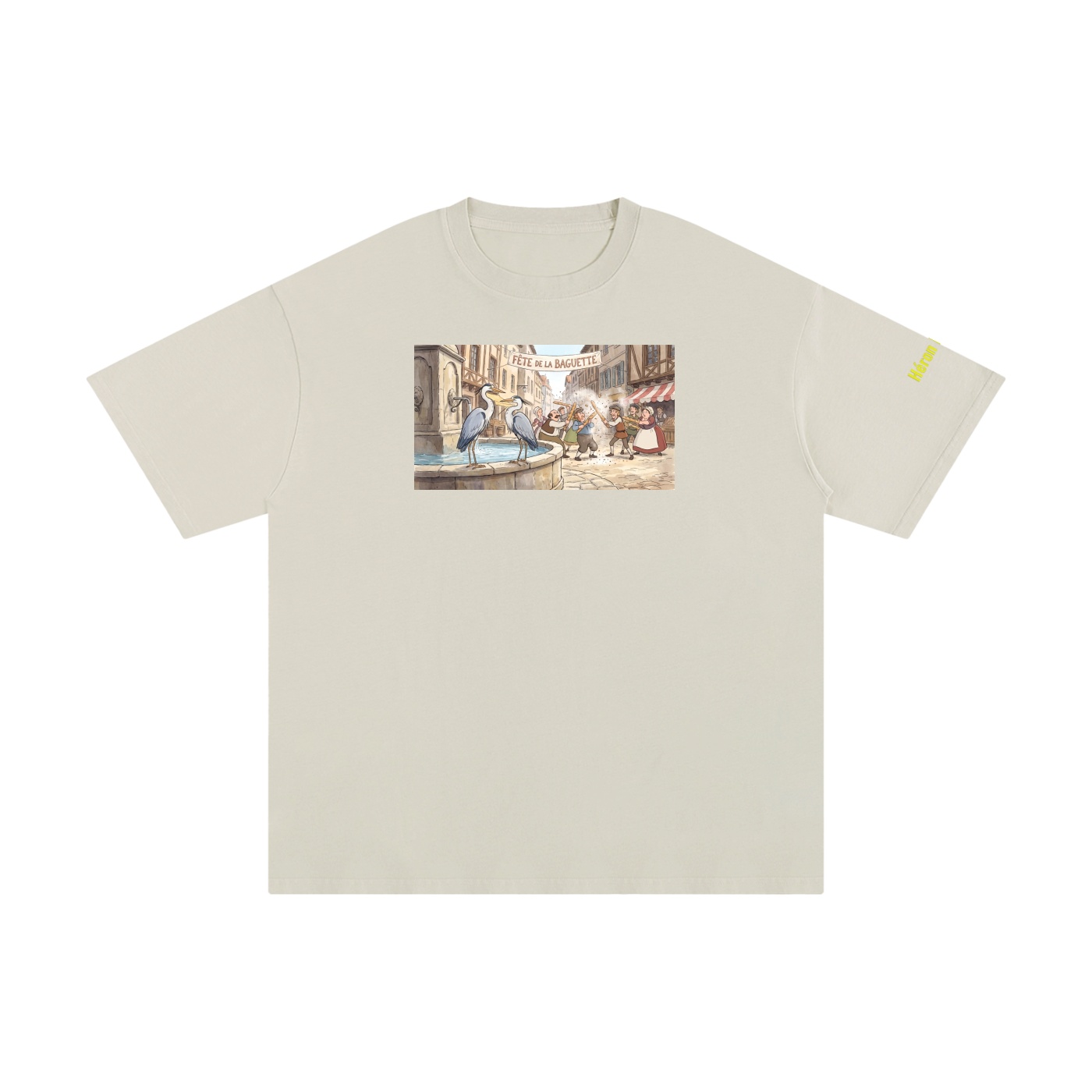 Héron Pantin, (FÊTE DE LA BAGUETTE) Cotton T-Shirt