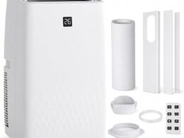 Garvee 14000 BTU Portable Air Conditioners, Cools Up to 750 Sq. Ft, 4-in-1 Portable AC Unit for Rooms with Remote Control, Quiet Operation, 24H Timer, Window Installation Kit for Home Office